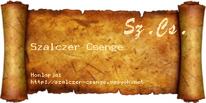 Szalczer Csenge névjegykártya